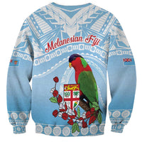 Melanesian Fiji Kula Bird Sweatshirt with Tagimoucia Masi Tapa Pattern LT9 - Polynesian Pride