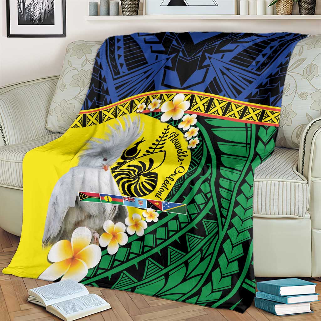 Melanesian New Caledonia Blanket Plumeria Kagu Bird and Nautilus Shell LT9 - Polynesian Pride