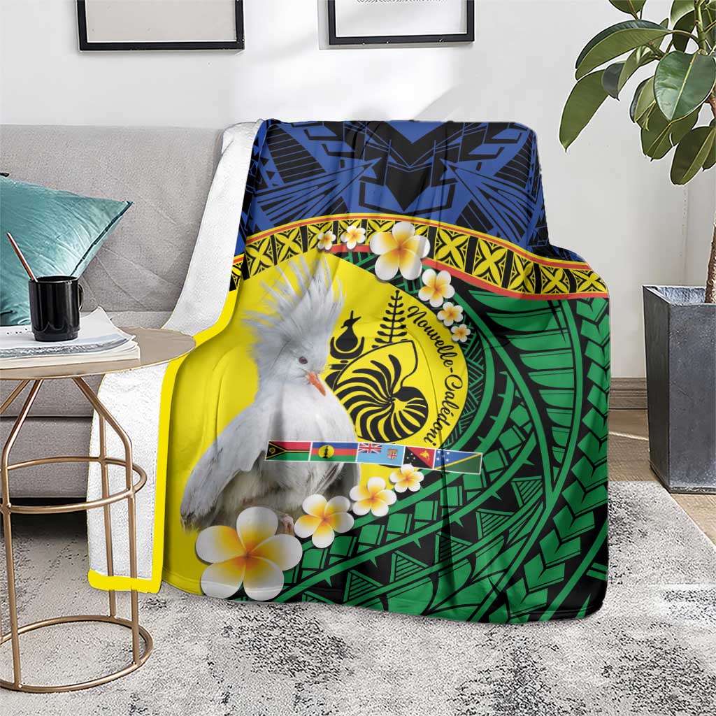 Melanesian New Caledonia Blanket Plumeria Kagu Bird and Nautilus Shell LT9 - Polynesian Pride