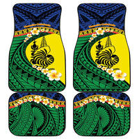 Melanesian New Caledonia Car Mats Plumeria Kagu Bird and Nautilus Shell