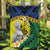 Melanesian New Caledonia Garden Flag Plumeria Kagu Bird and Nautilus Shell