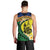 Melanesian New Caledonia Men Tank Top Plumeria Kagu Bird and Nautilus Shell