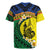 Melanesian New Caledonia Rugby Jersey Plumeria Kagu Bird and Nautilus Shell