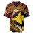 Melanesian Papua New Guinea Baseball Jersey Plumeria Bird of Paradise Tribal