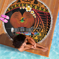 Melanesian Papua New Guinea Beach Blanket Plumeria Bird of Paradise Tribal