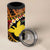 Melanesian Papua New Guinea 4 in 1 Can Cooler Tumbler Plumeria Bird of Paradise Tribal