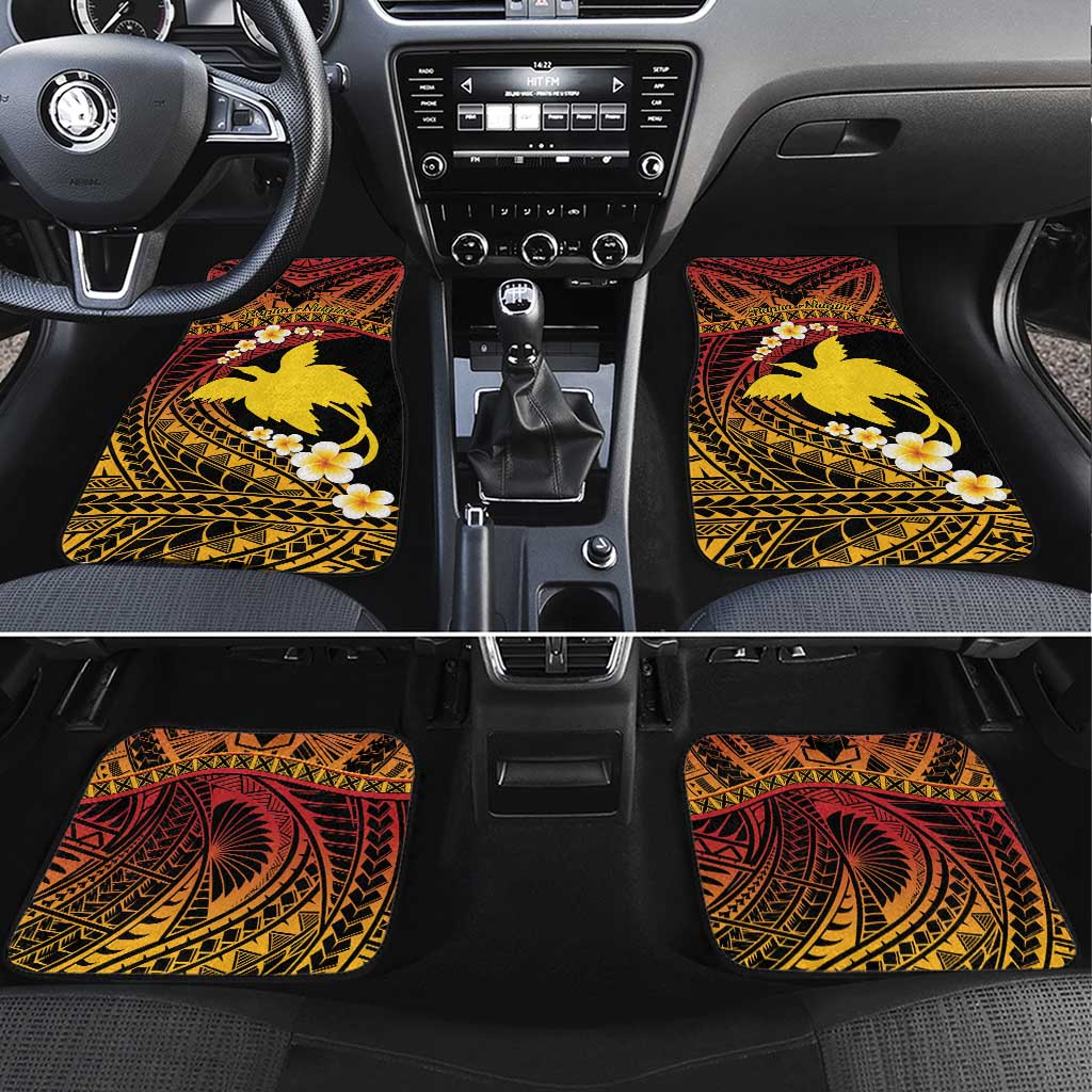 Melanesian Papua New Guinea Car Mats Plumeria Bird of Paradise Tribal