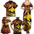 Melanesian Papua New Guinea Family Matching Summer Maxi Dress and Hawaiian Shirt Plumeria Bird of Paradise Tribal