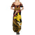 Melanesian Papua New Guinea Family Matching Summer Maxi Dress and Hawaiian Shirt Plumeria Bird of Paradise Tribal