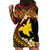 Melanesian Papua New Guinea Hoodie Dress Plumeria Bird of Paradise Tribal