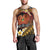 Melanesian Papua New Guinea Men Tank Top Plumeria Bird of Paradise Tribal