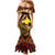 Melanesian Papua New Guinea Mermaid Dress Plumeria Bird of Paradise Tribal