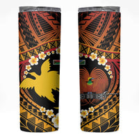 Melanesian Papua New Guinea Skinny Tumbler Plumeria Bird of Paradise Tribal LT9 Red - Polynesian Pride