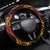 Melanesian Papua New Guinea Steering Wheel Cover Plumeria Bird of Paradise Tribal