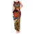 Melanesian Papua New Guinea Tank Maxi Dress Plumeria Bird of Paradise Tribal