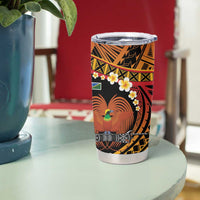 Melanesian Papua New Guinea Tumbler Cup Plumeria Bird of Paradise Tribal LT9 - Polynesian Pride