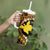 Melanesian Papua New Guinea Tumbler With Handle Plumeria Bird of Paradise Tribal