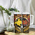 Melanesian Papua New Guinea Tumbler With Handle Plumeria Bird of Paradise Tribal