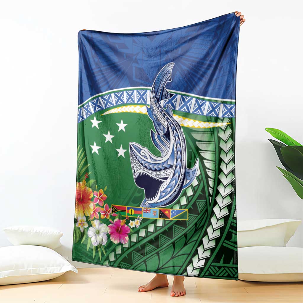Melanesian Solomon Islands Blanket Tropical Shark Tattoo LT9 - Polynesian Pride