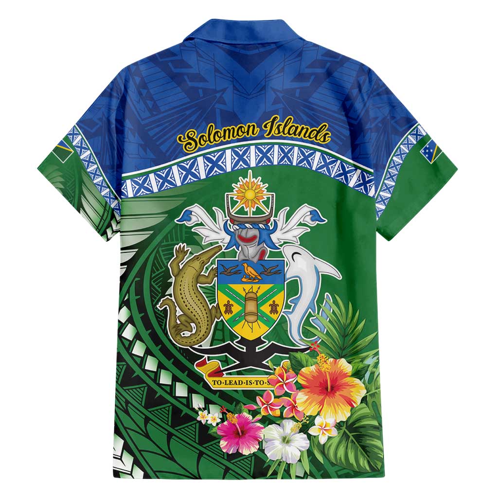 Melanesian Solomon Islands Family Matching Short Sleeve Bodycon Dress and Hawaiian Shirt Tropical Shark Tattoo LT9 - Polynesian Pride