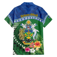 Melanesian Solomon Islands Family Matching Short Sleeve Bodycon Dress and Hawaiian Shirt Tropical Shark Tattoo LT9 - Polynesian Pride