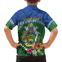Melanesian Solomon Islands Family Matching Tank Maxi Dress and Hawaiian Shirt Tropical Shark Tattoo LT9 - Polynesian Pride