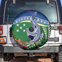 Melanesian Solomon Islands Spare Tire Cover Tropical Shark Tattoo LT9 Blue - Polynesian Pride