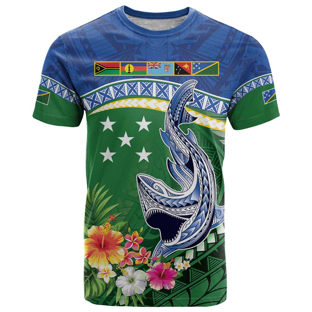 Melanesian Solomon Islands T Shirt Tropical Shark Tattoo