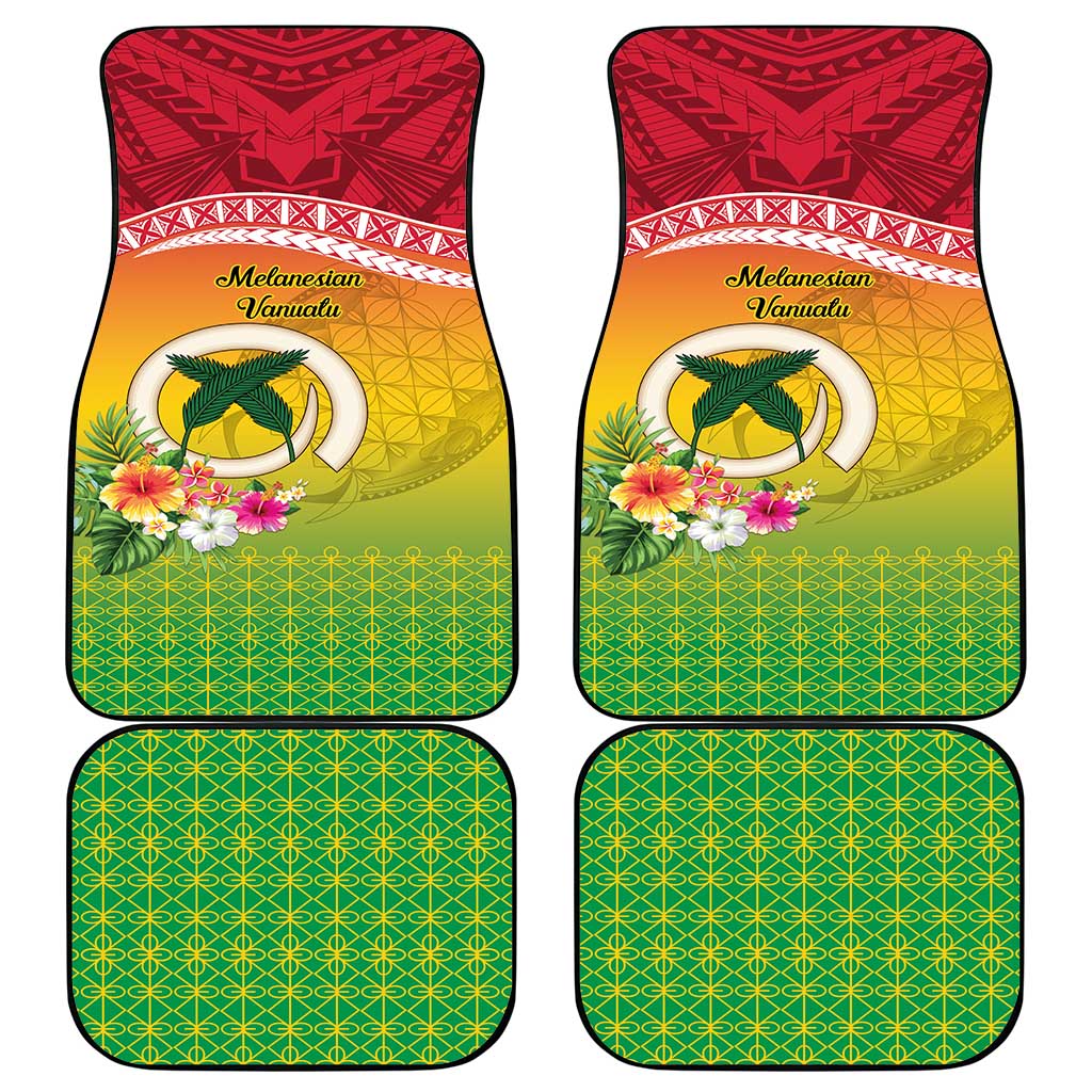 Melanesian Ni-Vanuatu Car Mats Sea Turtle with Sand Drawing Pattern