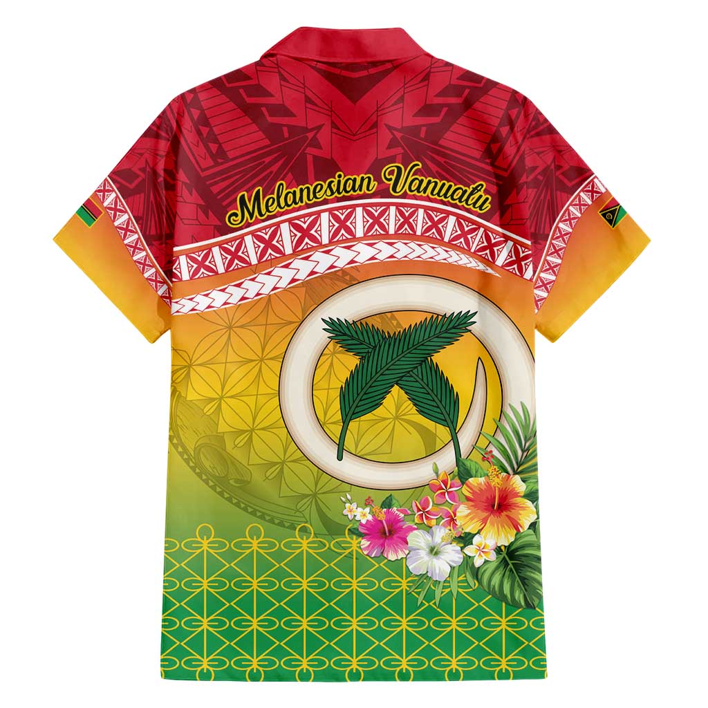 Melanesian Ni-Vanuatu Family Matching Short Sleeve Bodycon Dress and Hawaiian Shirt Sea Turtle with Sand Drawing Pattern