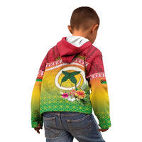 Melanesian Ni-Vanuatu Kid Hoodie Sea Turtle with Sand Drawing Pattern