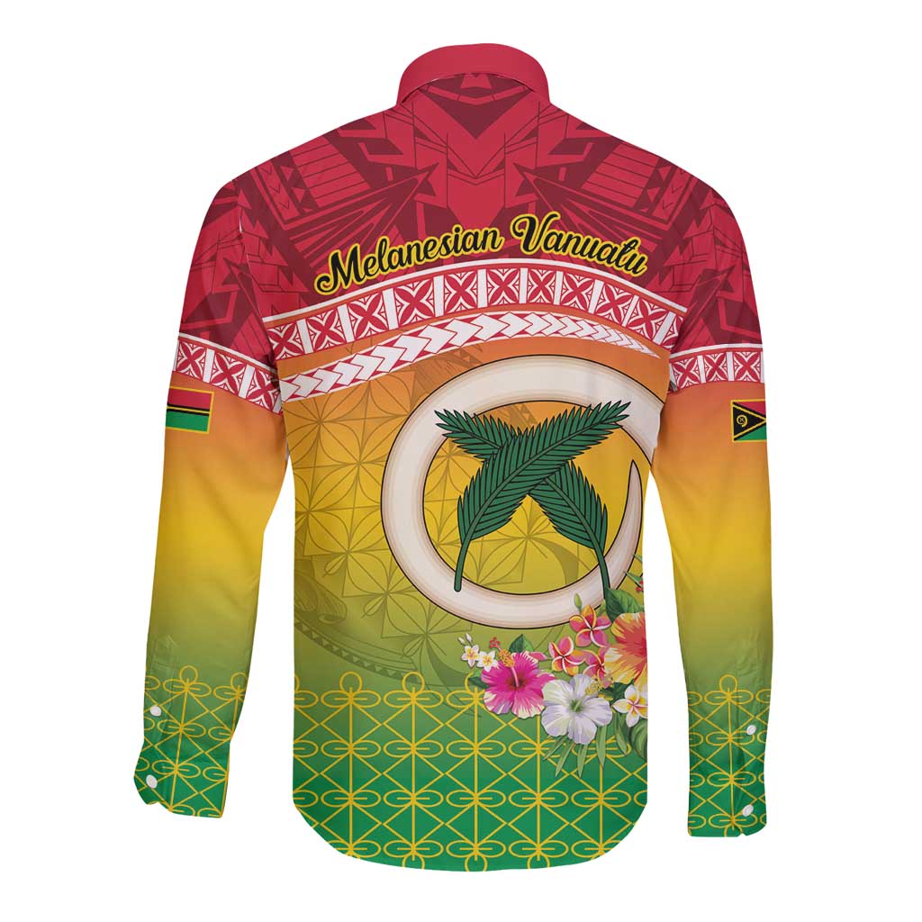 Melanesian Ni-Vanuatu Long Sleeve Button Shirt Sea Turtle with Sand Drawing Pattern LT9 - Polynesian Pride
