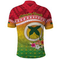 Melanesian Ni-Vanuatu Polo Shirt Sea Turtle with Sand Drawing Pattern