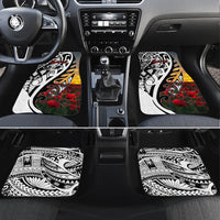 Personalised New Zealand Waitangi and ANZAC day Car Mats LT9 Set 4pcs White - Polynesian Pride