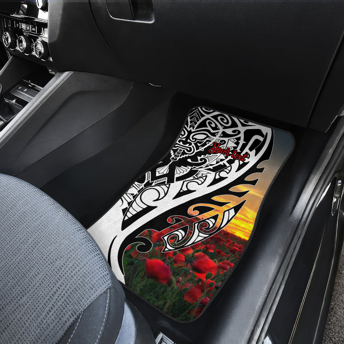 Personalised New Zealand Waitangi and ANZAC day Car Mats LT9 - Polynesian Pride