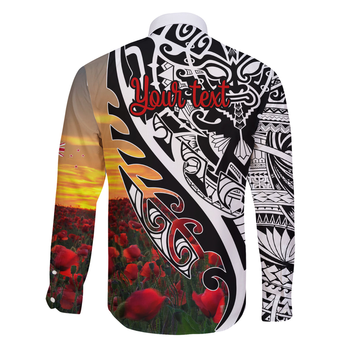 Personalised New Zealand Waitangi and ANZAC day Family Matching Off Shoulder Long Sleeve Dress and Hawaiian Shirt LT9 - Polynesian Pride
