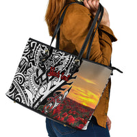 Personalised New Zealand Waitangi and ANZAC day Leather Tote Bag LT9 - Polynesian Pride