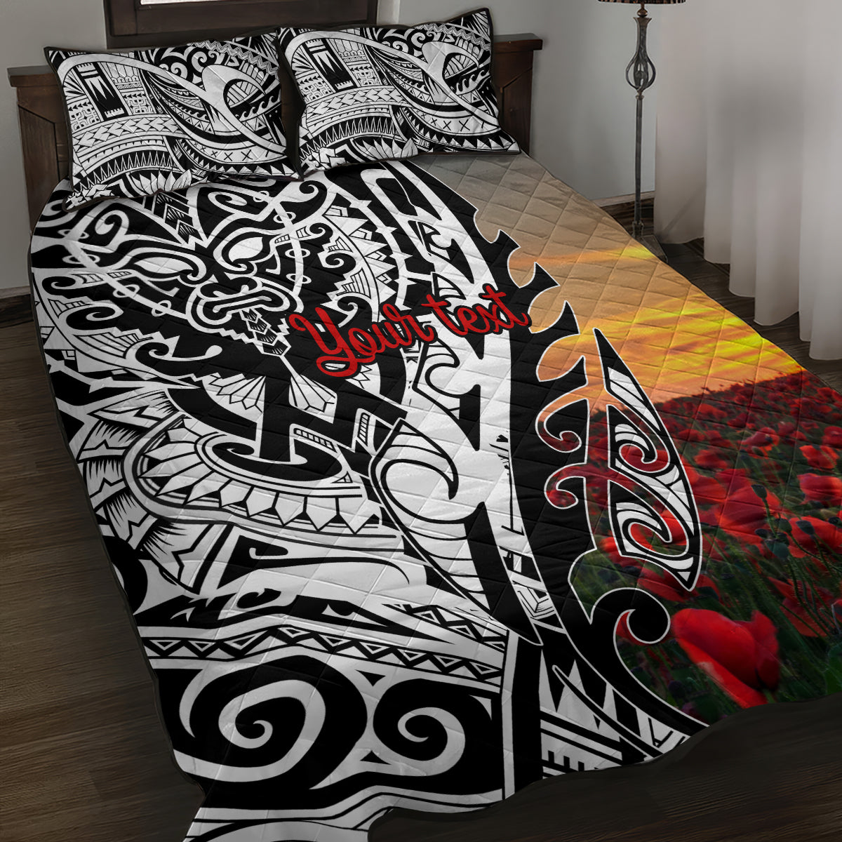 Personalised New Zealand Waitangi and ANZAC day Quilt Bed Set