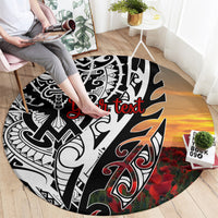 Personalised New Zealand Waitangi and ANZAC day Round Carpet LT9 - Polynesian Pride