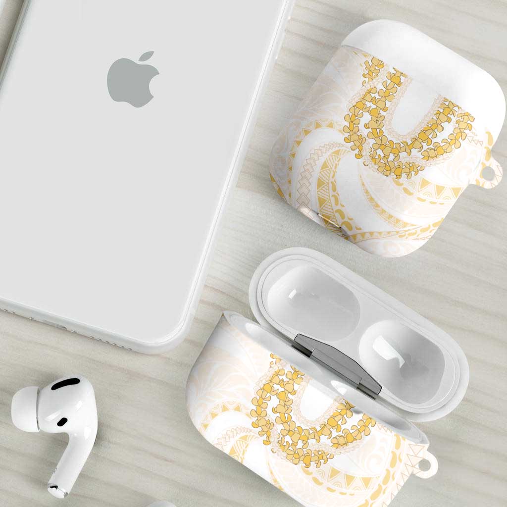Aloha Lei Onaona AirPods Case Beige Hawaiian Tribal Pattern - Polynesian Pride