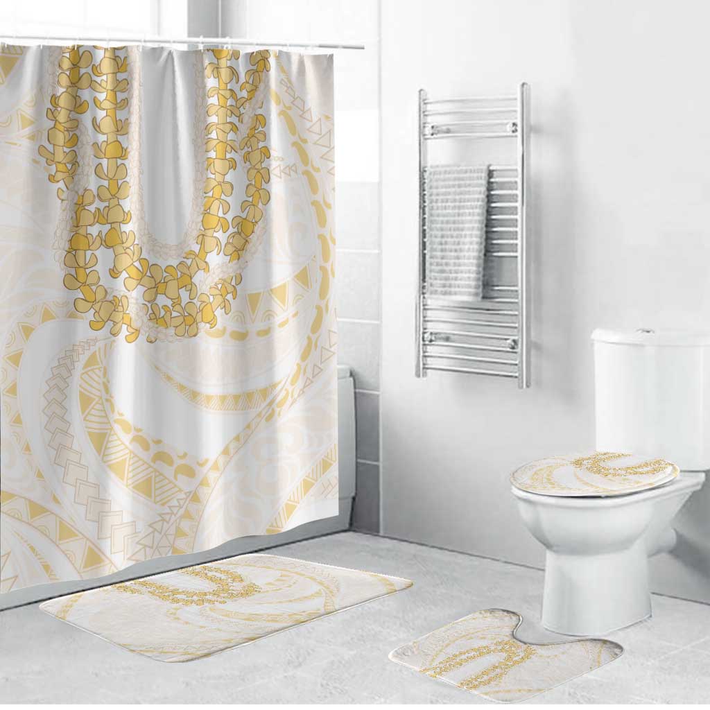 Aloha Lei Onaona Bathroom Set Beige Hawaiian Tribal Pattern - Polynesian Pride