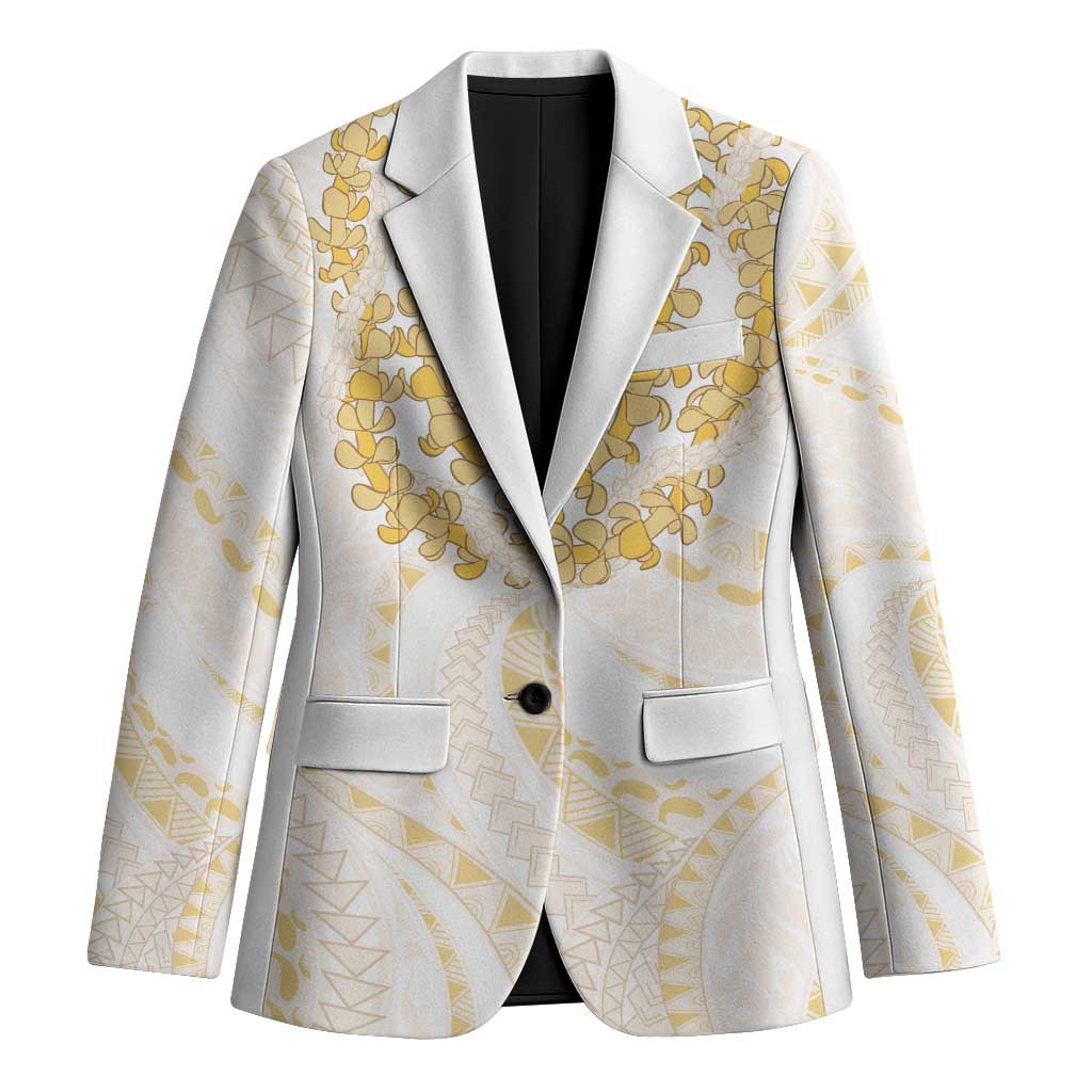 Aloha Lei Onaona Blazer Beige Hawaiian Tribal Pattern LT9 Unisex Beige - Polynesian Pride