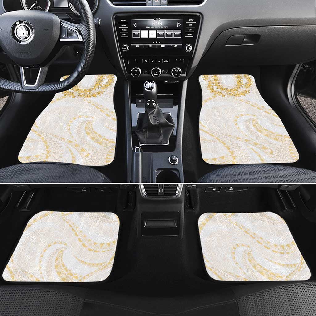 Aloha Lei Onaona Car Mats Beige Hawaiian Tribal Pattern