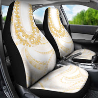 Aloha Lei Onaona Car Seat Cover Beige Hawaiian Tribal Pattern