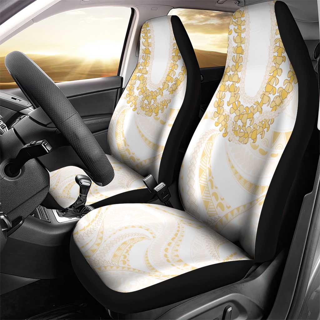 Aloha Lei Onaona Car Seat Cover Beige Hawaiian Tribal Pattern