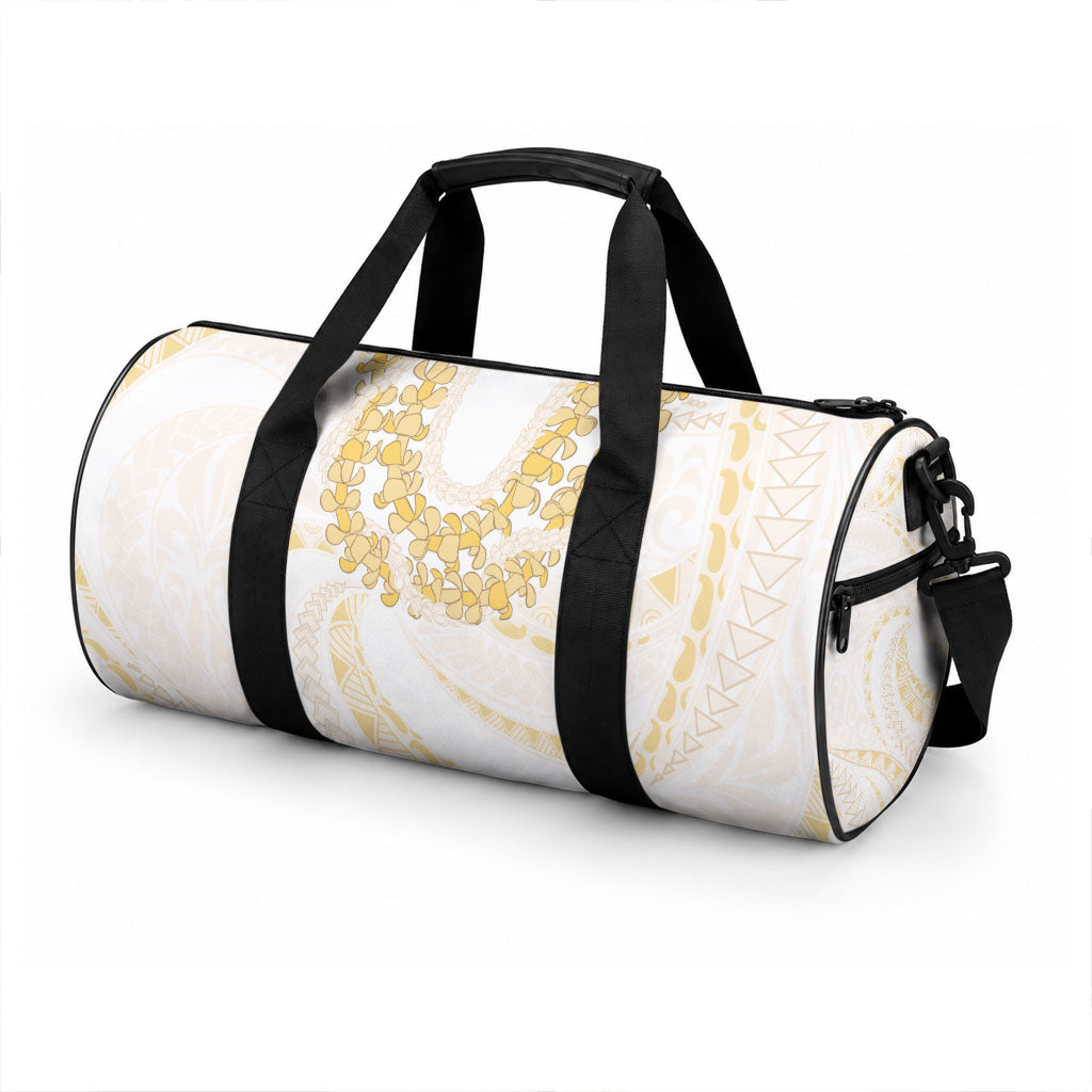Aloha Lei Onaona Duffle Bag Beige Hawaiian Tribal Pattern LT9 - Polynesian Pride