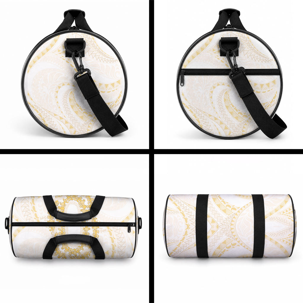 Aloha Lei Onaona Duffle Bag Beige Hawaiian Tribal Pattern LT9 - Polynesian Pride