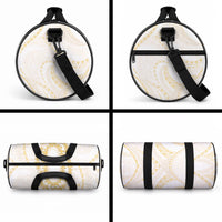 Aloha Lei Onaona Duffle Bag Beige Hawaiian Tribal Pattern LT9 - Polynesian Pride
