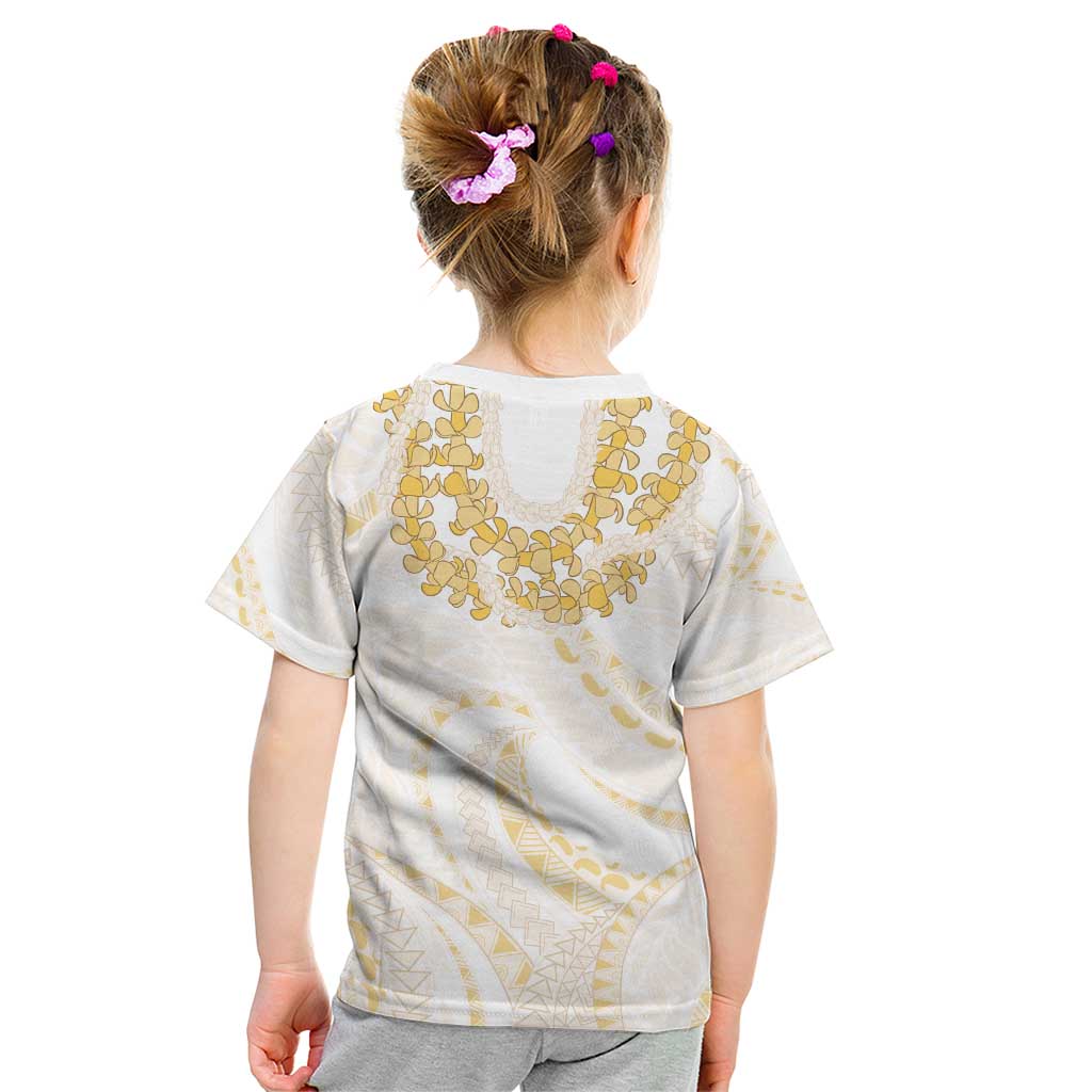 Aloha Lei Onaona Kid T Shirt Beige Hawaiian Tribal Pattern LT9 - Polynesian Pride