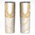 Aloha Lei Onaona Skinny Tumbler Beige Hawaiian Tribal Pattern